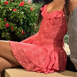 Outcast DYLAN MINI DRESS CORAL